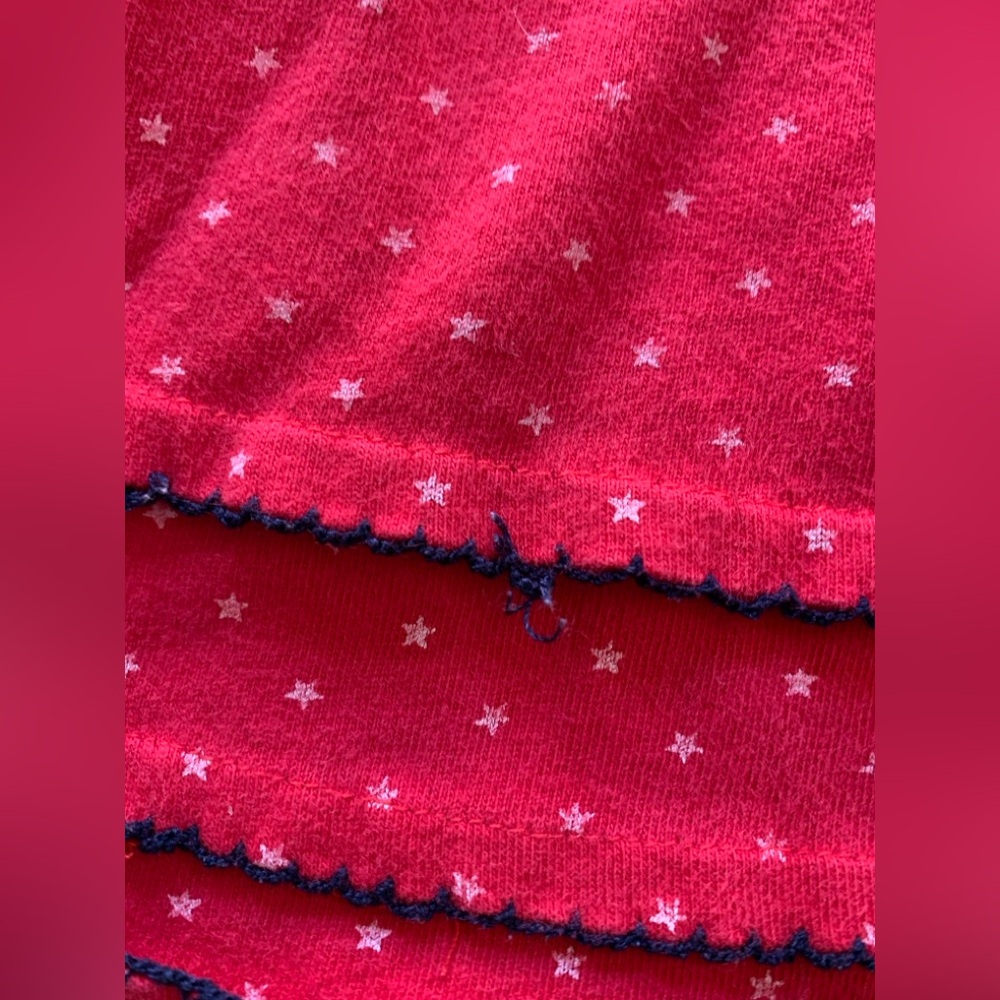 Healthtex Vintage Toddler Girl Red Sleeveless Dress with Flower Detail - 3T - Picture 6 of 9